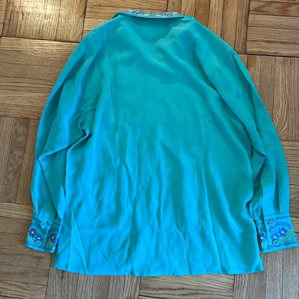 Dianne von Furstenberg Silk Embroidered Blouse - Picture 4 of 5